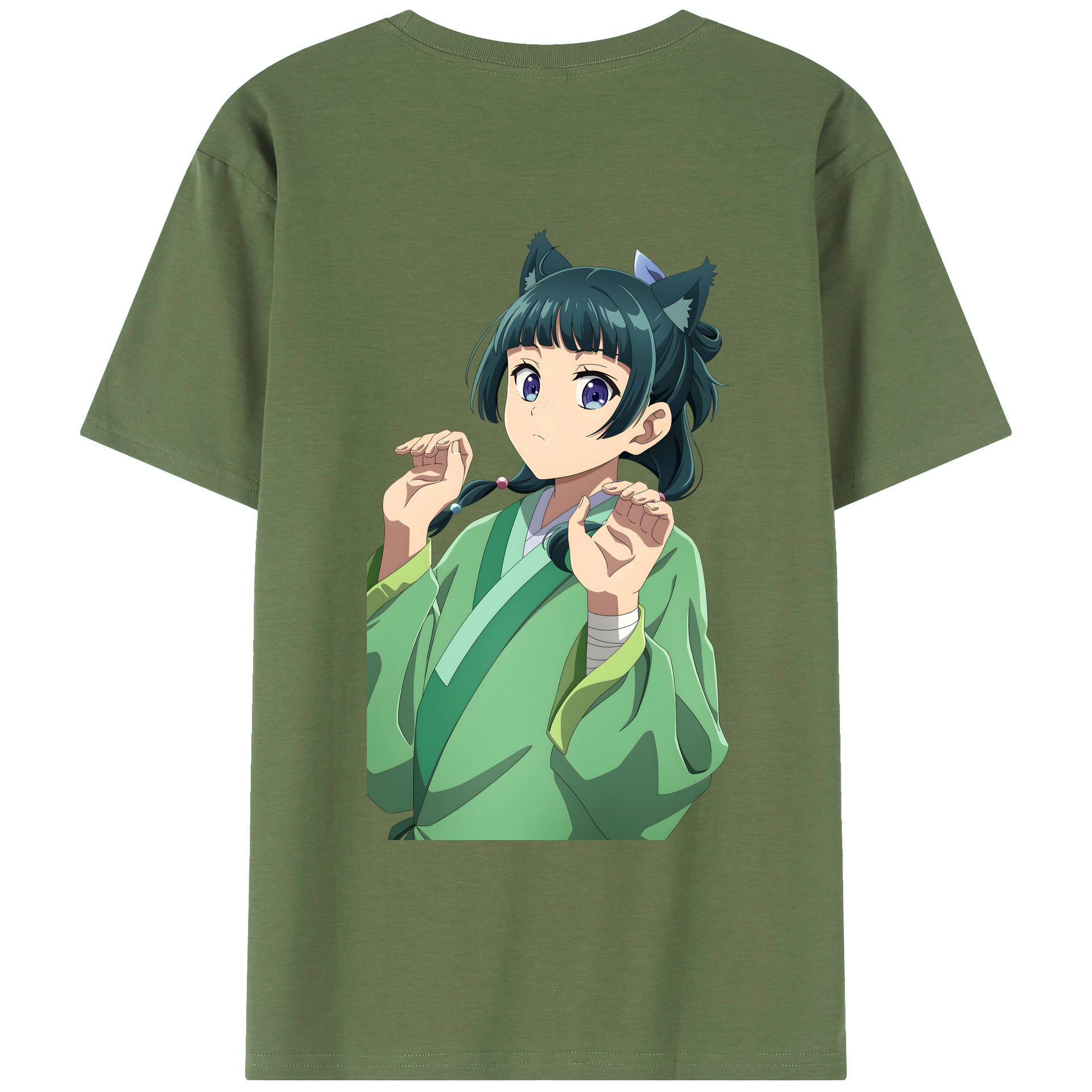 （画像用） 薬屋のひとりごと The Apothecary Diaries 綿100％ メンズ半袖Tシャツ（バックプリント） 通気性
